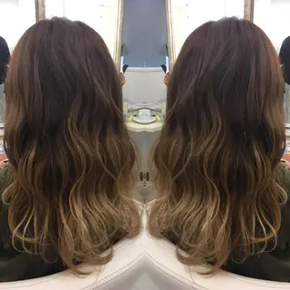 セミロング ロング カラー 髪質改善 中川　翔のヘアスタイル