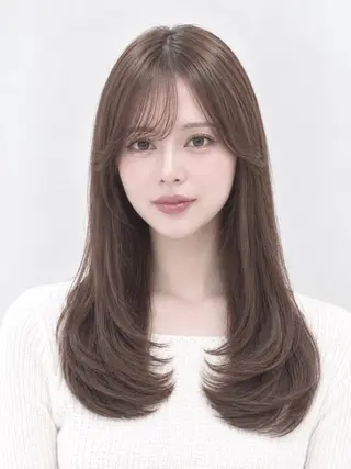 セミロング カラー 透明感カラー/艶髪/ 🫧乳井悠香のヘアスタイル