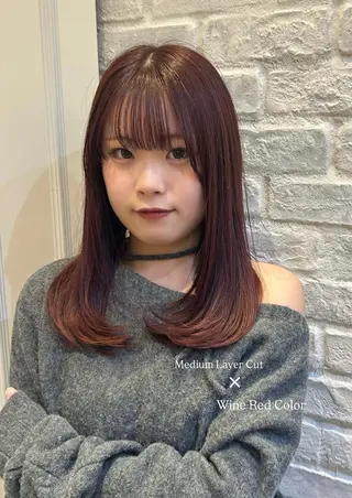 ミディアム カラー 🫧レイヤー/ 上野 /Yuuka🐈⬛のヘアスタイル