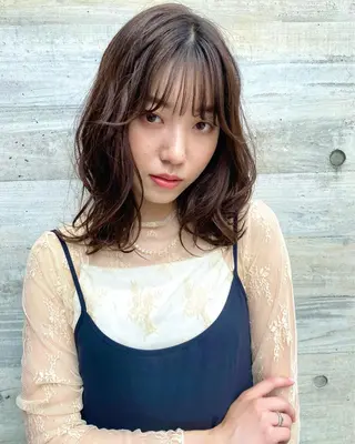 セミロング Okamura Chisatoのヘアスタイル