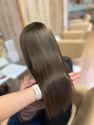セミロング カラー ねね🍒ストレート/ 似合わせカラー🍒のヘアスタイル