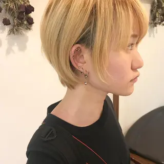 ショート クニモトハルナ ボブ/柔らかカラーのヘアスタイル
