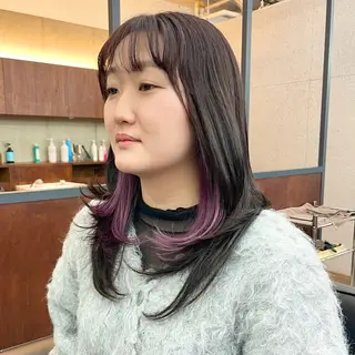 セミロング カラー メンズ ✂︎ウルフ・ショート ✂︎MIKUNIのヘアスタイル