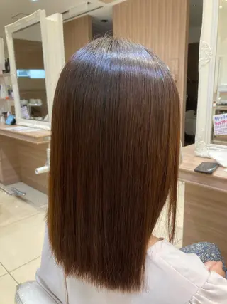 セミロング 🔸縮毛矯正🔸 カソリ ナユタのヘアスタイル