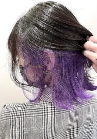 ミディアム カラー 谷 なづきのヘアスタイル