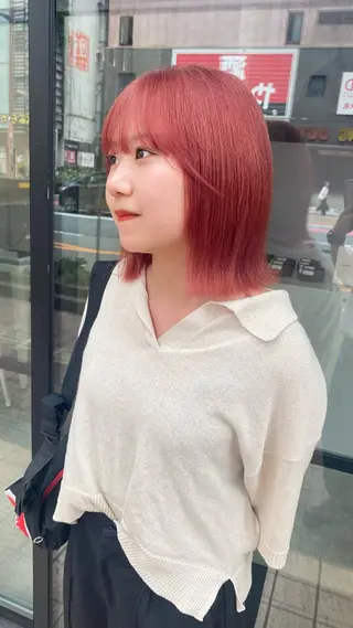 ショート カラー RURI韓国ボブ 🇰🇷タッセルボブのヘアスタイル
