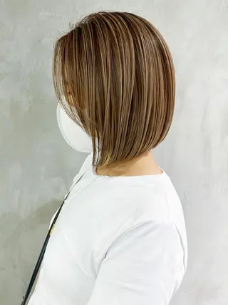 ミディアム カラー パーマ ヘアアレンジ ITbyALBUM 松戸のヘアスタイル