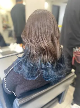 セミロング カラー レイヤーカット 赤み消し　店長/大和のヘアスタイル