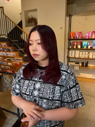 ロング カラー 春モテカラー/うる艶 ストレート/羽菜のヘアスタイル