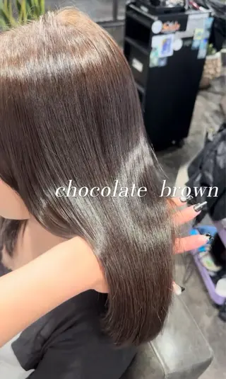 セミロング カラー 五味 亜有里のヘアスタイル