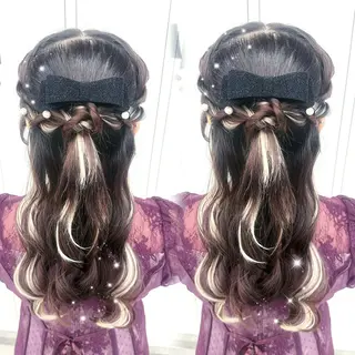 ヘアアレンジ ヘアアレンジエクステ 推し活 さな👶🏻のヘアスタイル
