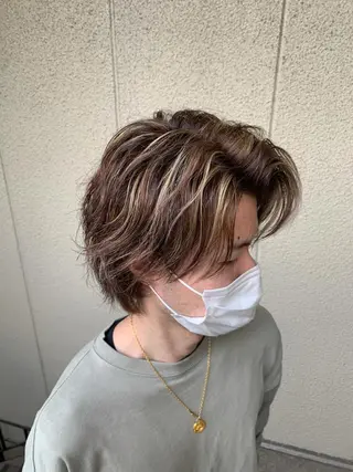 ショート カラー メンズ 浦野 剛志のヘアスタイル