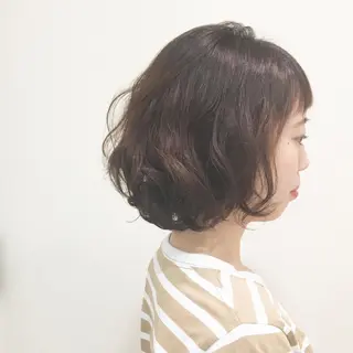 ショート パーマ 白浜 サキのヘアスタイル