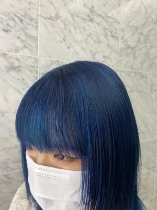 ミディアム カラー ミディアムレイヤー 添田晃基のヘアスタイル