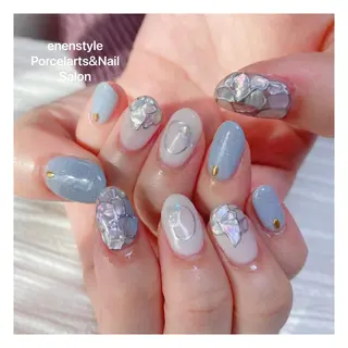 ミディアム ネイル 🐾enen style 🐾のネイルデザイン