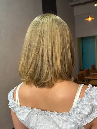 ミディアム カラー 透明感カラー/パーマ 🌀アオノのヘアスタイル