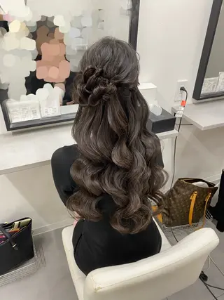 ロング ヘアアレンジ 心斎橋/ヘアセット MASAKIのヘアスタイル