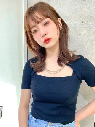 ミディアム カラー 似合わせレイヤー 🇰🇷荒木洋文のヘアスタイル