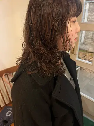 ミディアム パーマ nishi fuyumiのヘアスタイル