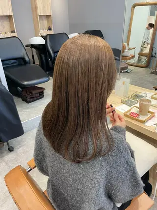 セミロング カラー ヘアアレンジ yuka🥕 橿原神宮前のヘアスタイル