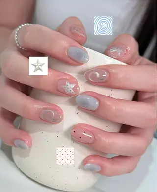 カラー Pun Sora Nailのネイルデザイン