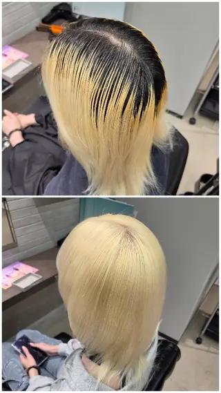 カラー 傷ませないブリーチ 美容師🎉内山のヘアスタイル