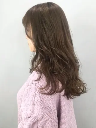 セミロング カラー パーマ ヘアアレンジ ITbyALBUM 中野店のヘアスタイル