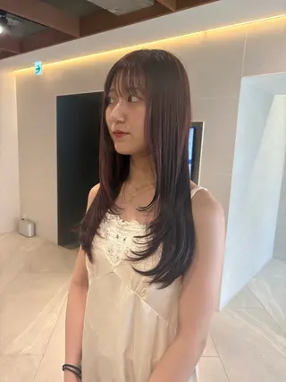 ロング カラー ボブ/透け感カラー tomoeのヘアスタイル