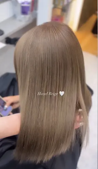カラー 韓国レイヤー艶カラー ブリーチ otohaのヘアスタイル