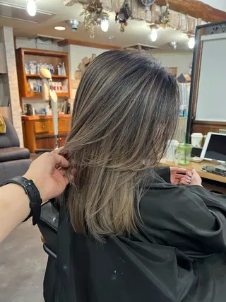 セミロング 名取 純平のヘアスタイル