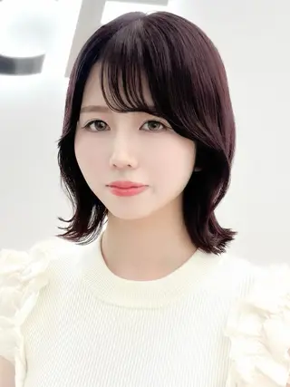 ミディアム カラー ヘアアレンジ 縮毛矯正🤍 盛れるボブ/ひかりのヘアスタイル
