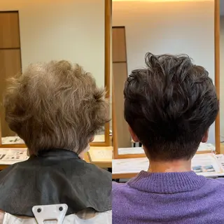ショート カラー パーマ 美容室 LA BEAU大塚店のヘアスタイル
