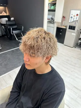 ショート パーマ キッズ 中嶋 紘夢のヘアスタイル