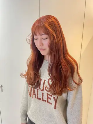 ロング 前田 菜奈子のヘアスタイル