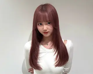ロング カラー 💗渋谷/韓国/レイ ヤー顔周りSayaのヘアスタイル