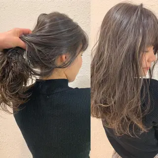 セミロング カラー 🟦横浜駅メンズパー マ｜小上馬淳司🟦のヘアスタイル