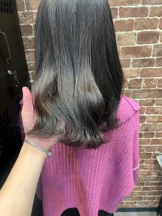 ミディアム カラー パーマ ヘアアレンジ メンズ キッズ ネイル マツエク・マツパ アイブロウ 久木原 ゆりのヘアスタイル