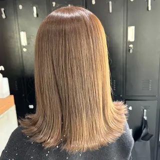 セミロング カラー ヘアアレンジ ブリーチなしカラー /新百合ヶ丘/安形翔のヘアスタイル