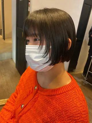 セミロング 新宿/顔周りカット +レイヤー=しずく♩のヘアスタイル