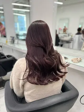 ロング カラー ヘアアレンジ レイヤー×透明感カラ ー🕊AZUSAのヘアスタイル