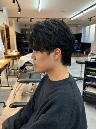 パーマ メンズ 船橋駅フェザーパーマ ニュアンスパーマ保立のヘアスタイル