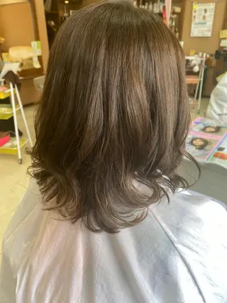 ミディアム 美容室F i t✂️ ササキのヘアスタイル