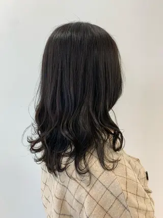 セミロング カラー 顔まわりカット✄ ベージュカラー🧸のヘアスタイル
