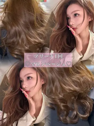 ロング sera 🎀ベージュのヘアスタイル