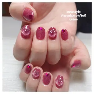 ミディアム ネイル 🐾enen style 🐾のネイルデザイン