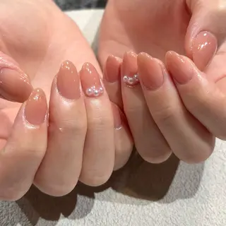 ネイル 大阪/阿波座ちゅるん シンプル/パラジェルのネイルデザイン