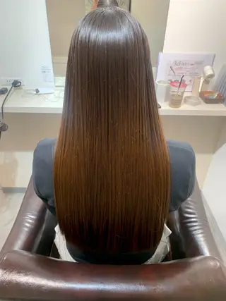 ロング パーマ ブリーチでもできる 縮毛矯正相原慎🌈のヘアスタイル