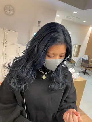 セミロング カラー 堀田 将輝のヘアスタイル