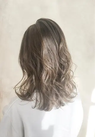 ミディアム カラー 中田 敏明のヘアスタイル