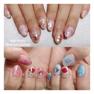 ミディアム ネイル 🐾enen style 🐾のネイルデザイン
